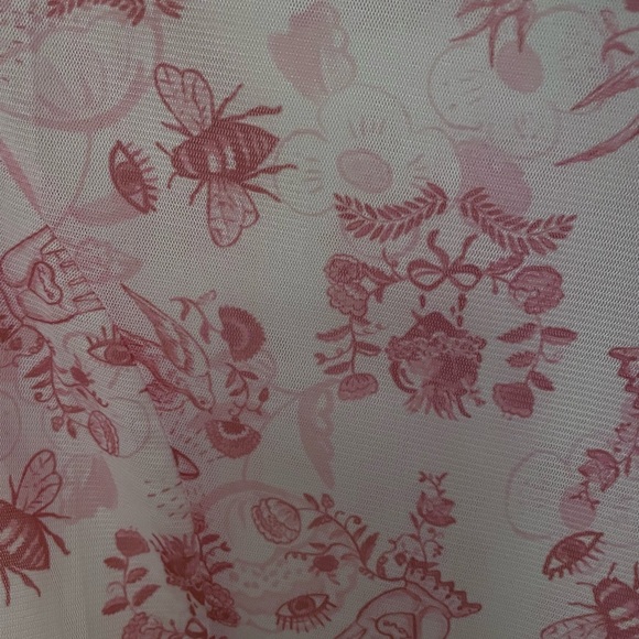 Sheer Unlogical Poem printed crop top - Picture 2 of 4